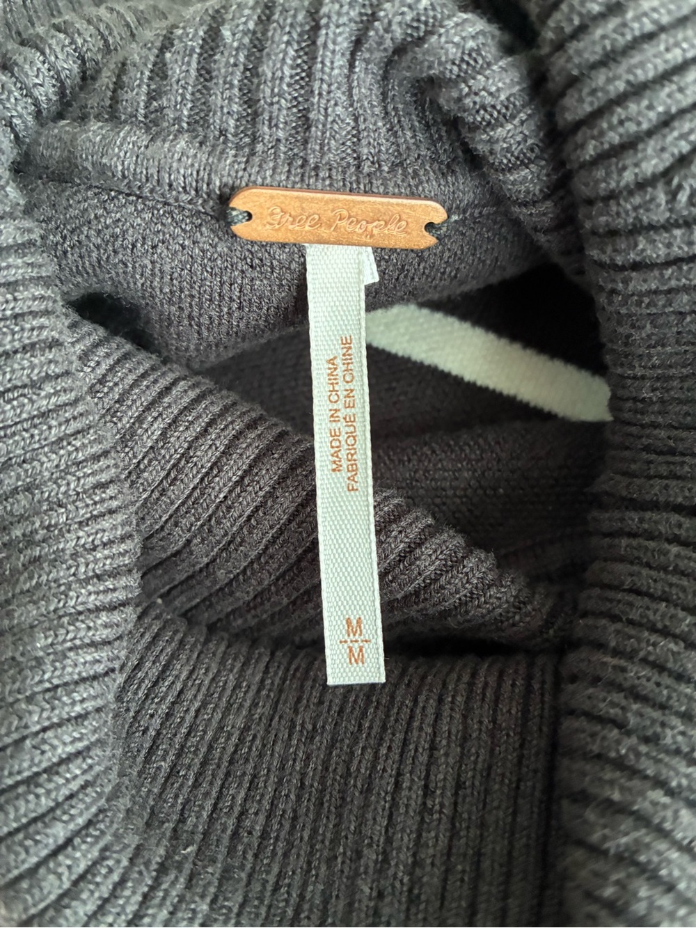 Free People Sweater Women’s M Paulie Stripe Turtleneck Black White Oversized - Picture 6 of 13
